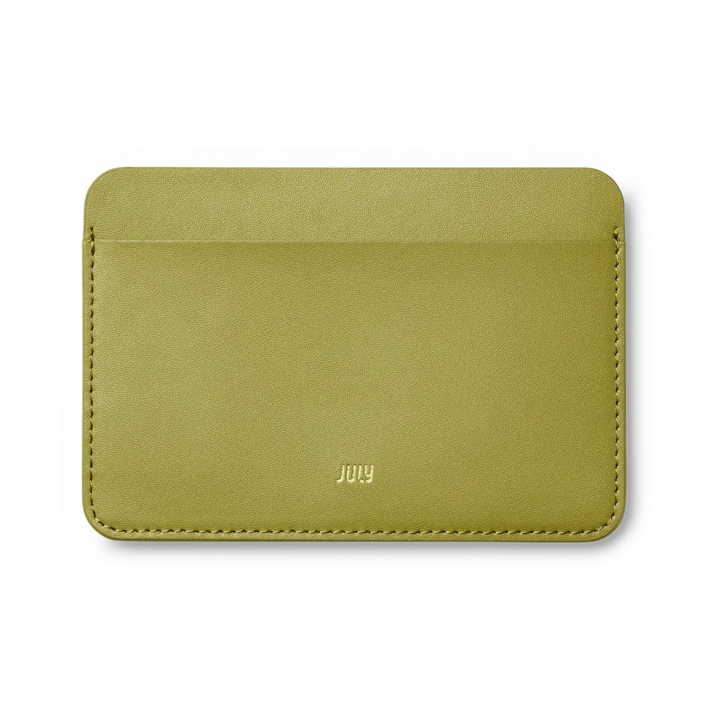 A slim full-grain leather July passport holder